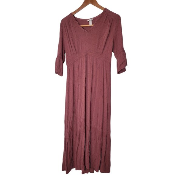 Knox Rose Dresses & Skirts - Women's Knox Rose Dusty Pink Maxi Dress 3/4 Sleeve Summer Casual Boho